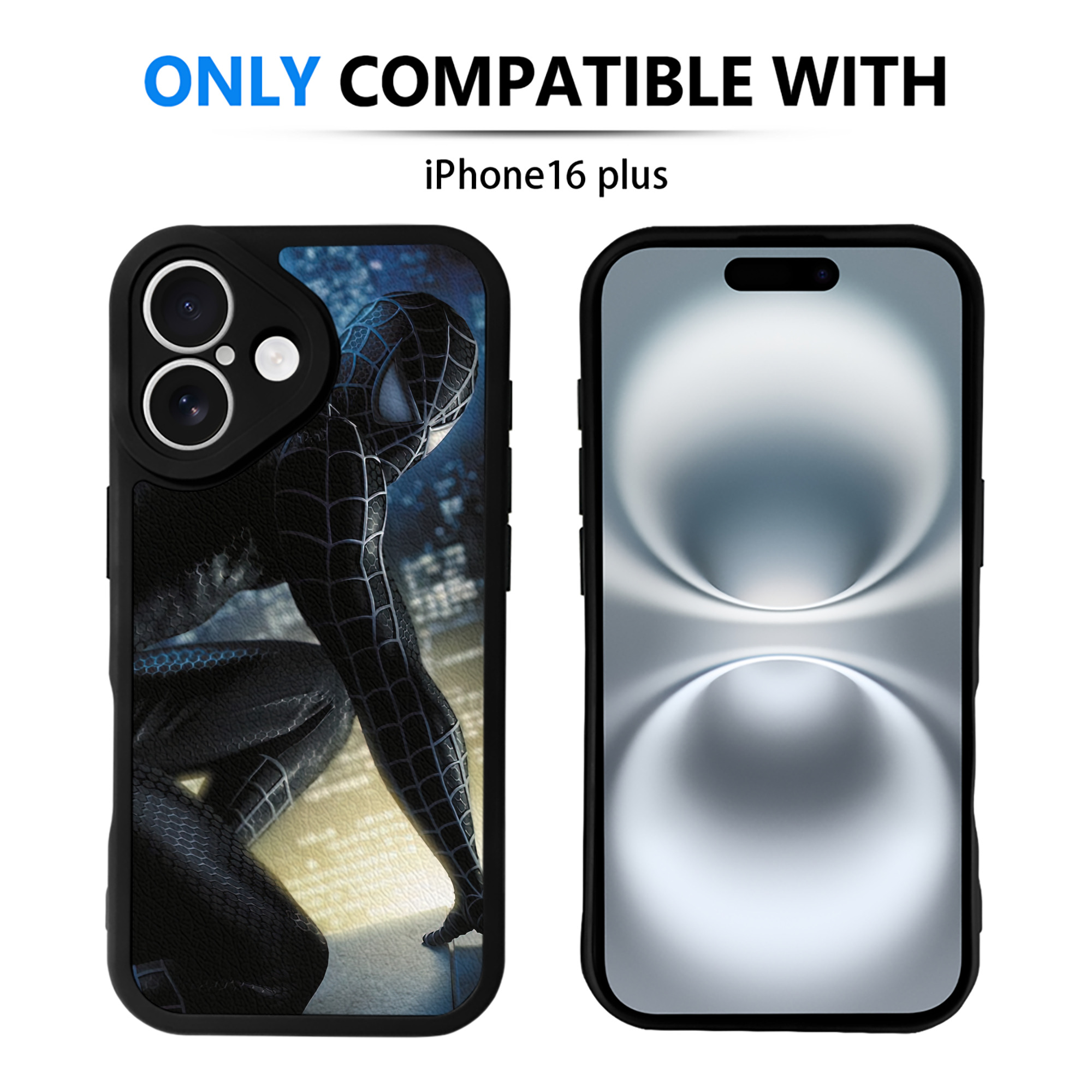 Spider Man スパイダーマン 【iPhone 16シリーズ対応】シリコンスマホケース（レザー調） 材質：シリコン